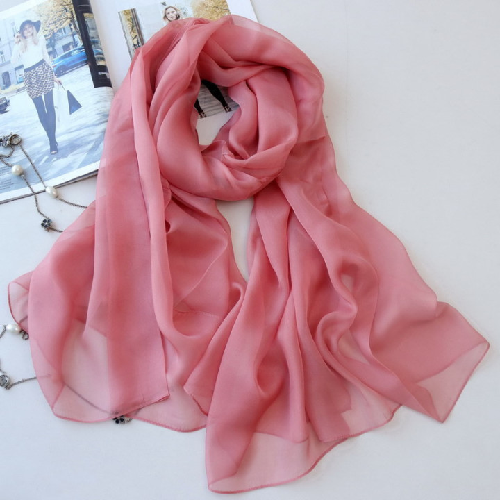 OLD PINK Silk Scarf 200x140cm