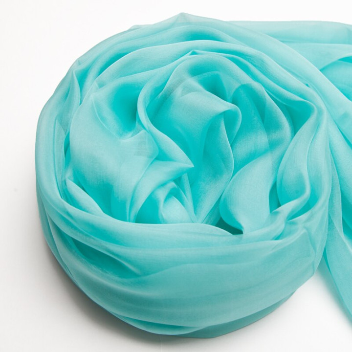 Sky Blue Silk Scarf 200x140cm