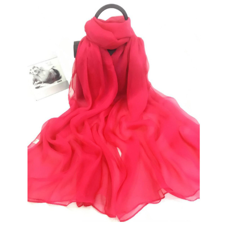 Cyclamen Silk Scarf 200x140cm
