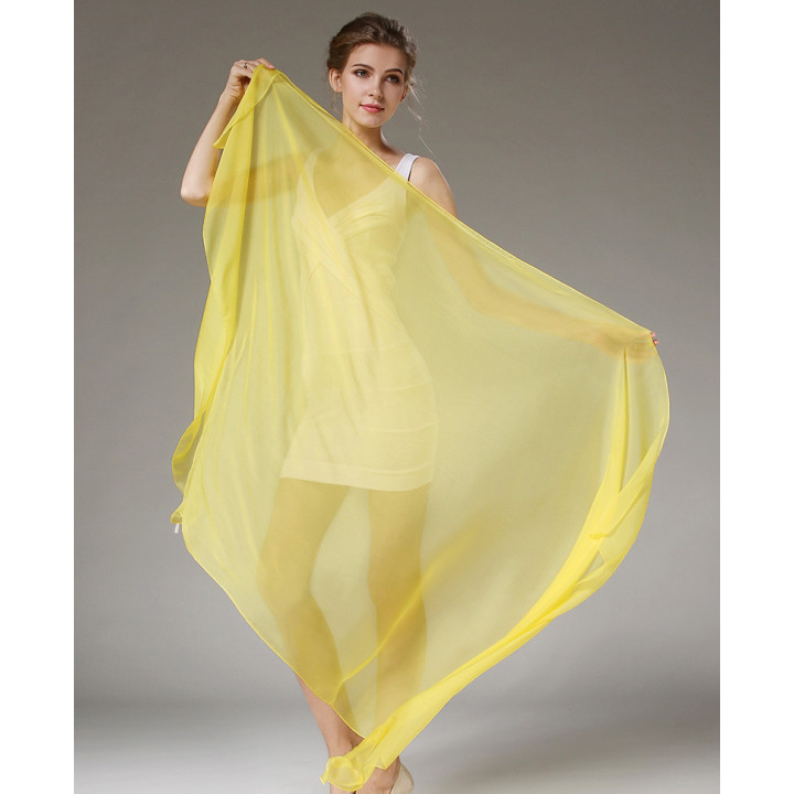 Žltá Hodvábna Šatka 200x140cm Yellow