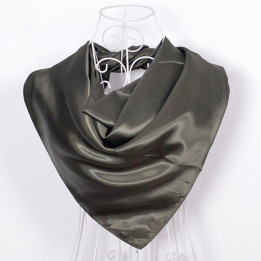 Army Green Satin Scarf 90x90cm