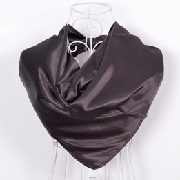 Brown Satin Scarf 90x90cm