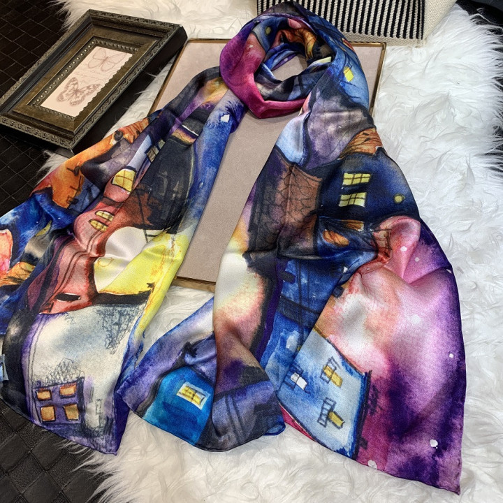 Silk Scarf 175x52cm SIZBH67
