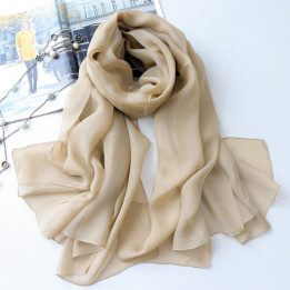 Piesková Hodvábna Šatka 200x140cm KHAKI