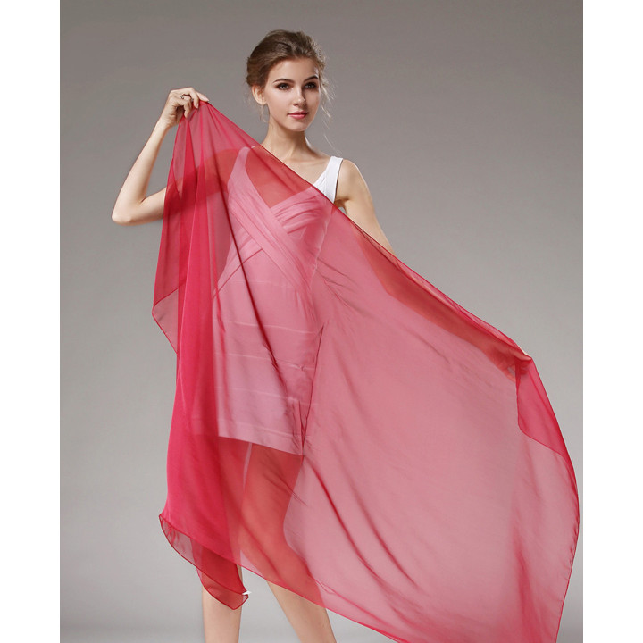 Wine Silk Scarf 200x140cm