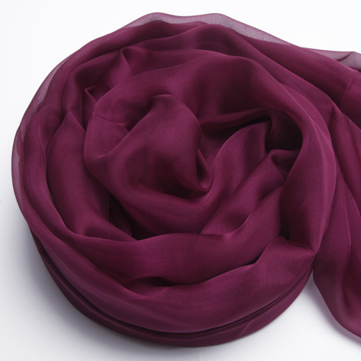 Deep Purple  Silk Scarf 200x140cm